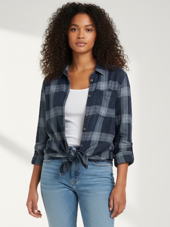 cloth & stone Tops - Anthropologie Cloth & Stone Plaid Top
